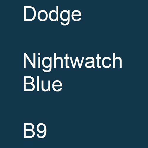 Dodge, Nightwatch Blue, B9.